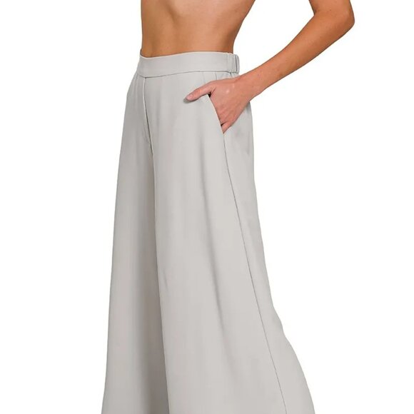 Zenana Relaxed Fit Elastic Waisted Wide Leg Pants - Picture 5 of 5